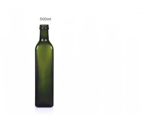500ml Dark Green Square Olive Oil Bottle 