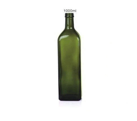 1000ml Dark Green Square Olive Oil Bottle