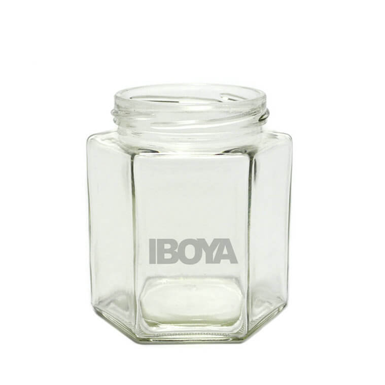 390ml Hexagon Glass Jars