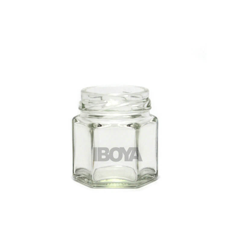 45ml hexagon glass jars 